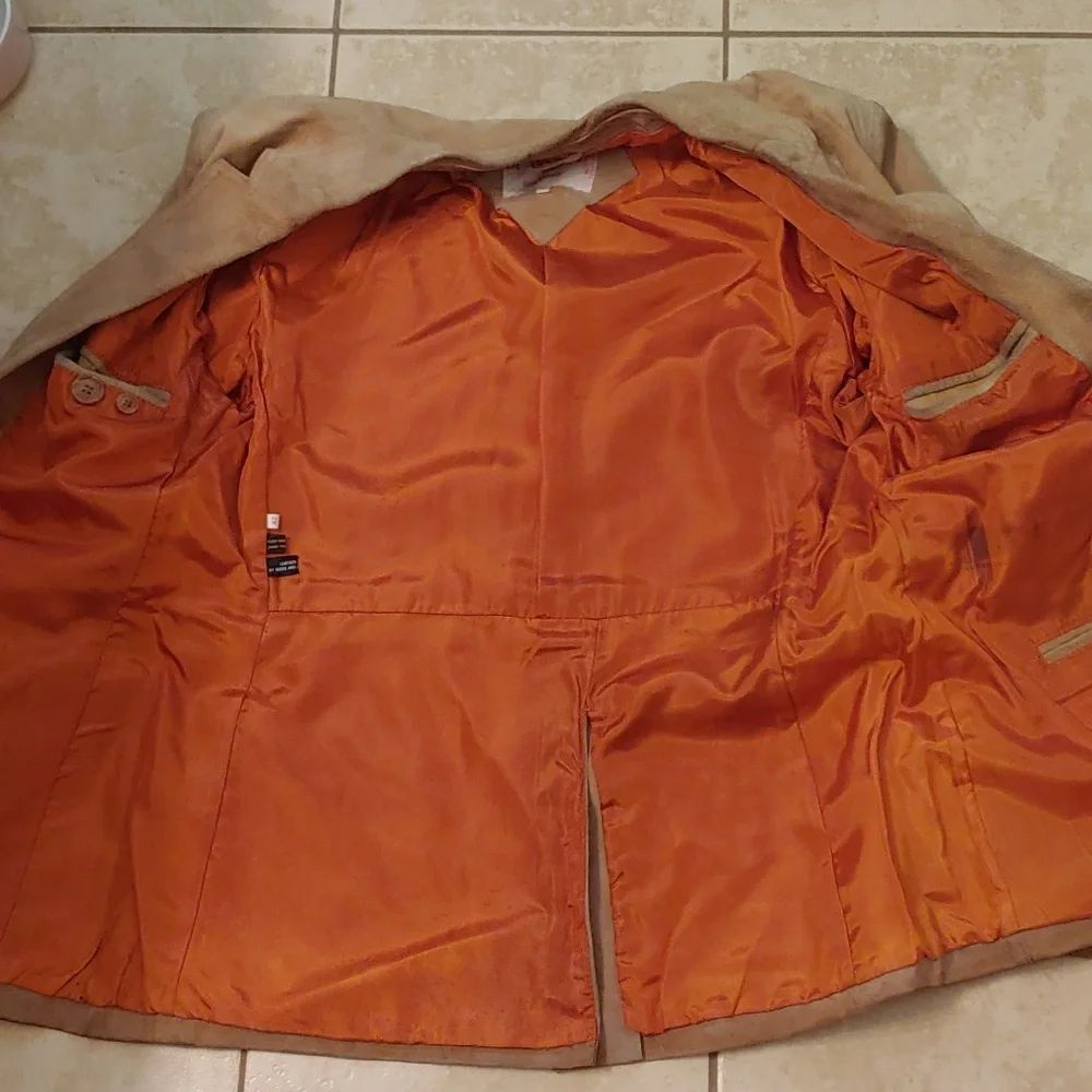 VTG McGregor Blazer Tan Suede Leather Coat Men's Size 42
